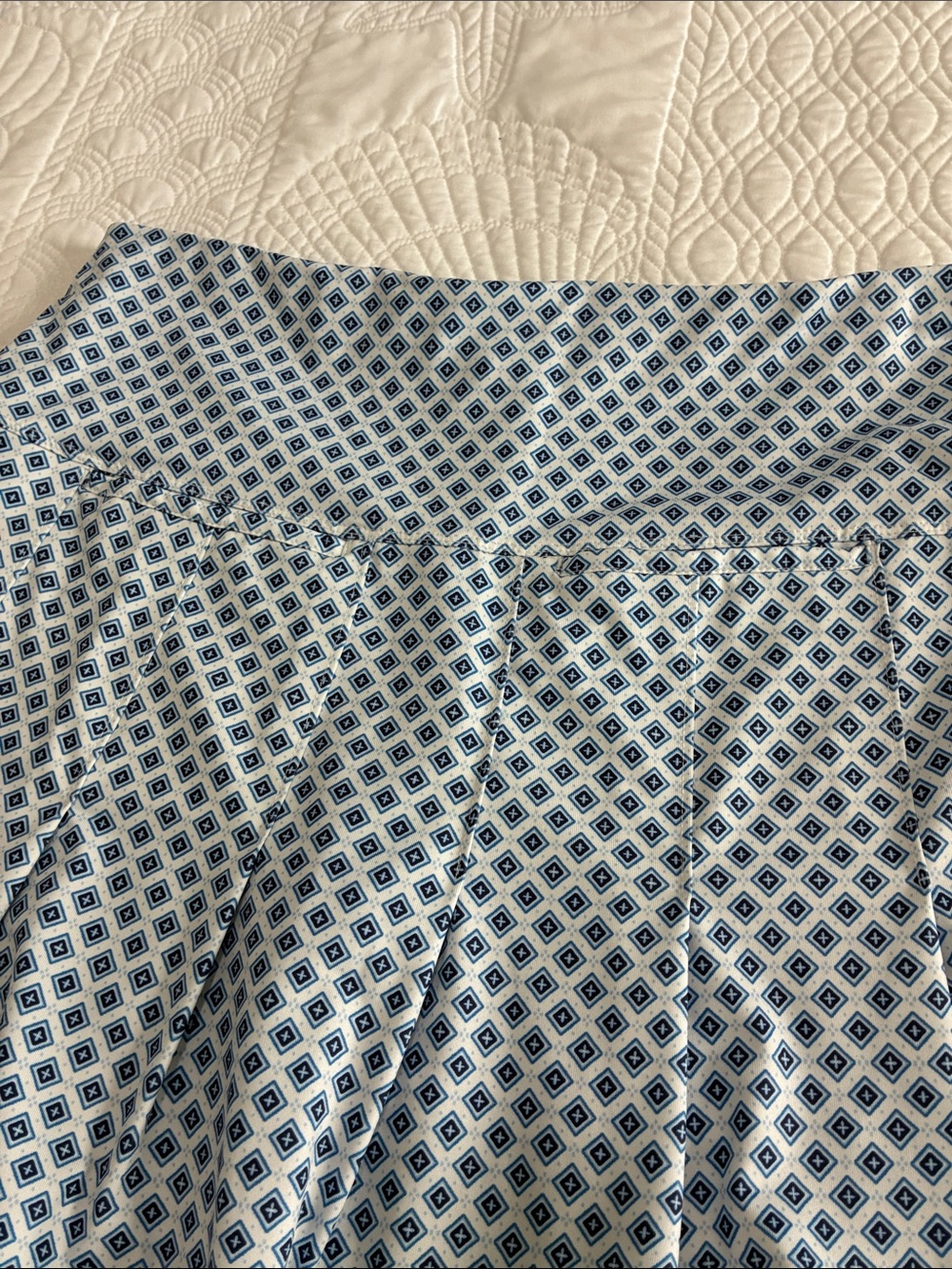 Lucky in Love Blue Geometric A-Line Skort - Picture 4 of 5